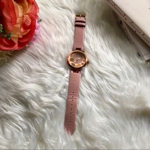 SALE [jeanneret] pink leather rose gold watch
